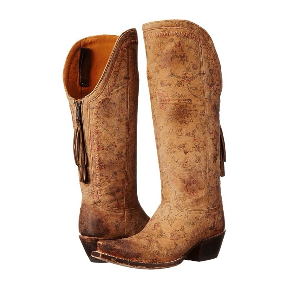 Lucchese Western Boots Womens Vera Snip Toe Floral M4952